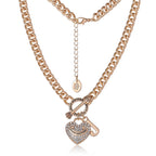 Glam Heart and Juicy Toggle Charm Necklace