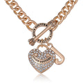 Glam Heart and Juicy Toggle Charm Necklace