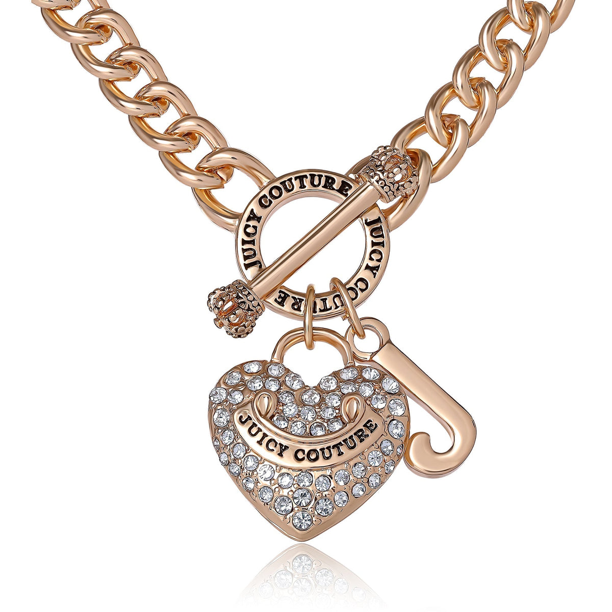 Glam Heart and Juicy Toggle Charm Necklace