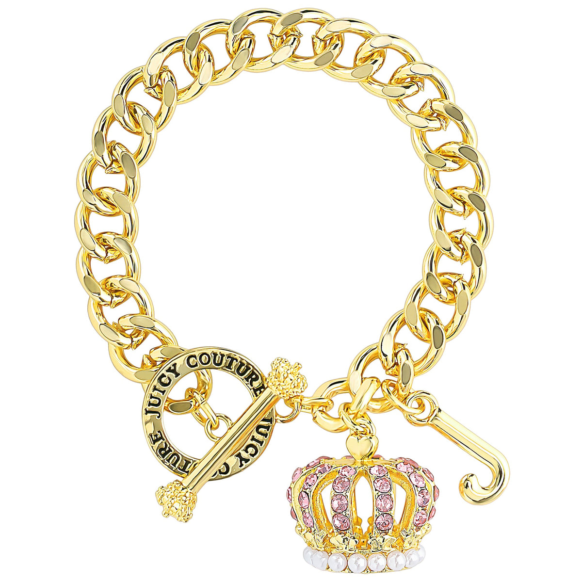 Glam Crown Charm Toggle Bracelet