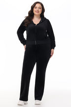 Glam Plus-Size OG Big Bling Velour Hoodie