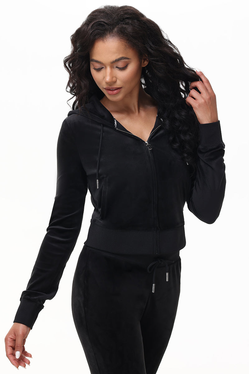 Glam OG Big Bling Velour Hoodie