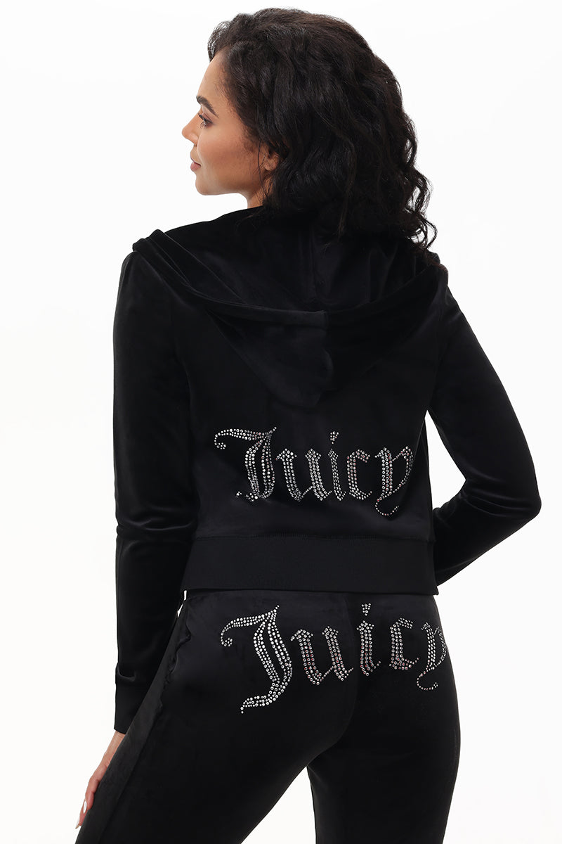 Glam OG Big Bling Velour Hoodie