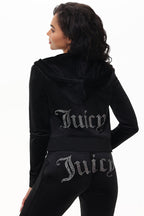 Glam OG Big Bling Velour Hoodie