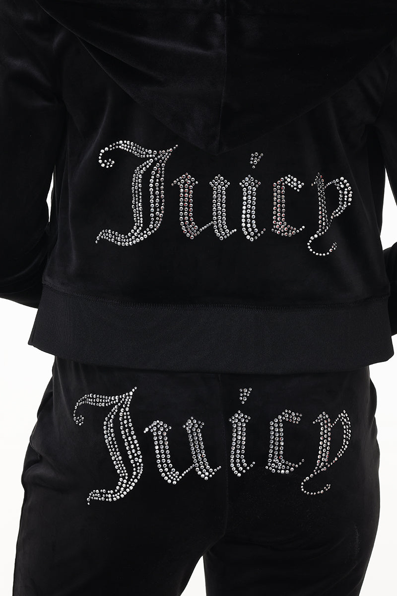 Glam OG Big Bling Velour Hoodie