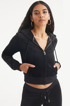 Glam Virgo Customizable Big Bling Velour Hoodie