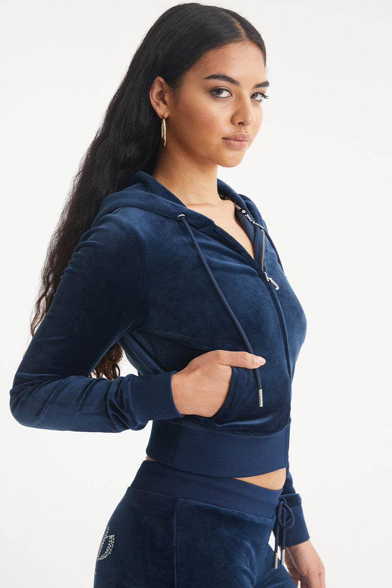 Glam Virgo Customizable Big Bling Velour Hoodie