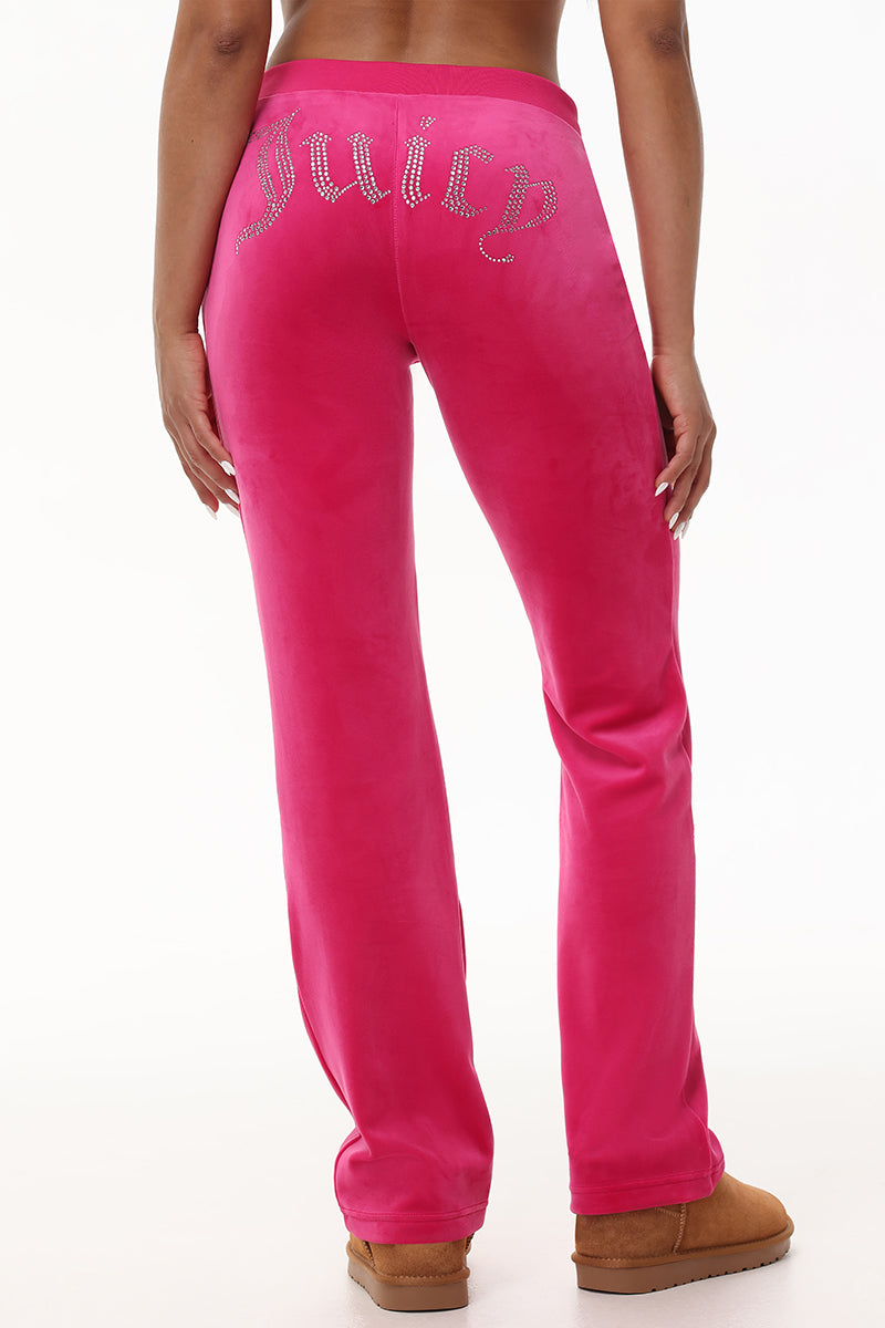 Glam OG Big Bling Velour Track Pants