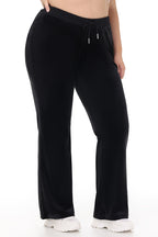 Glam Plus-Size OG Big Bling Velour Track Pants