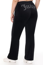 Glam Plus-Size OG Big Bling Velour Track Pants