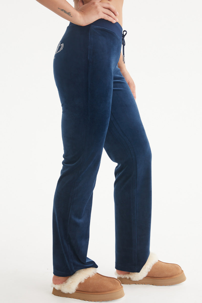 Glam Scorpio Customizable Big Bling Velour Track Pants