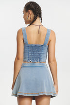 Glam Faux Denim Tank Top