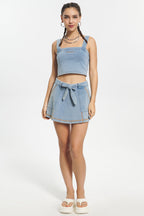 Glam Faux Denim Tank Top