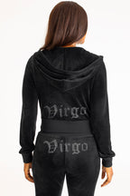 Glam Virgo Customizable Big Bling Velour Hoodie