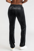 Glam Taurus Customizable Big Bling Velour Track Pants
