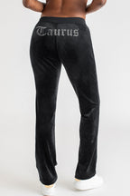 Glam Taurus Customizable Big Bling Velour Track Pants