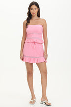Glam Towel Terry Lace Trim Tube Top
