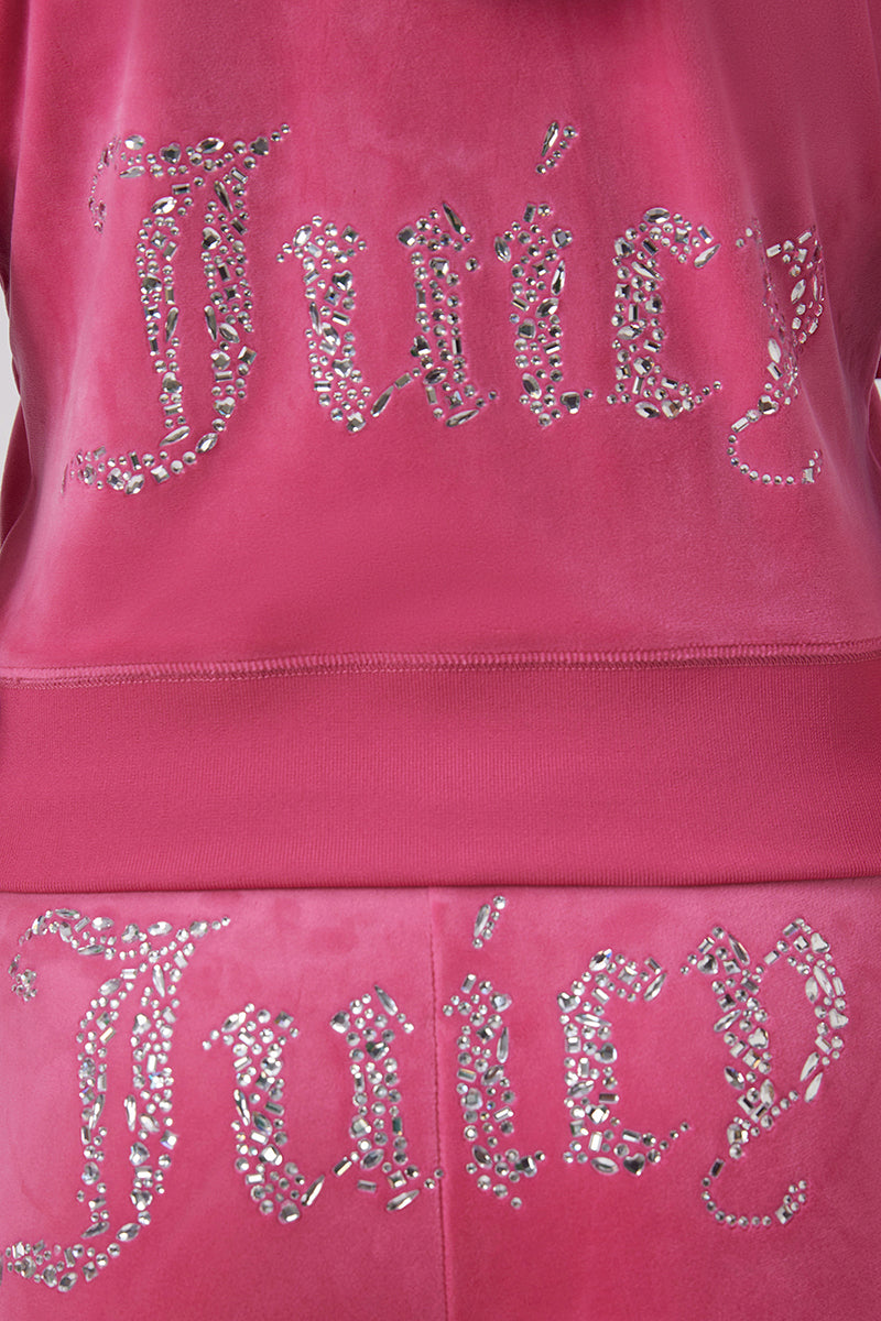 Glam Angel Couture Big Bling Velour Hoodie
