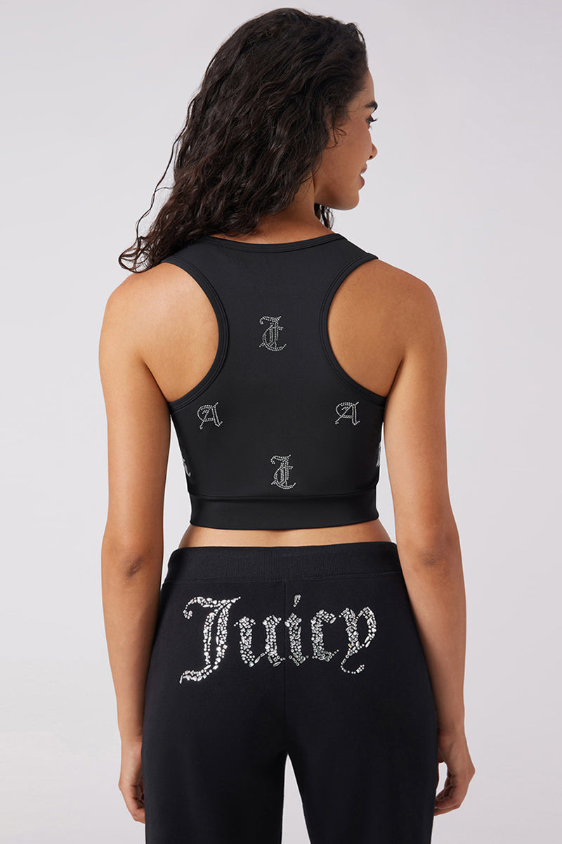 Glam Angel Couture All Over Small Bling Crop Tank