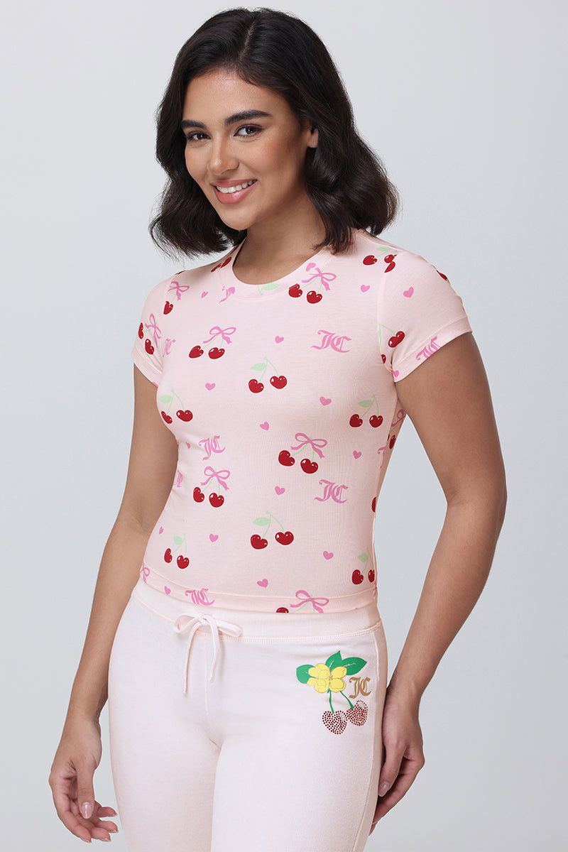 Glam All Over Cherry Baby Tee