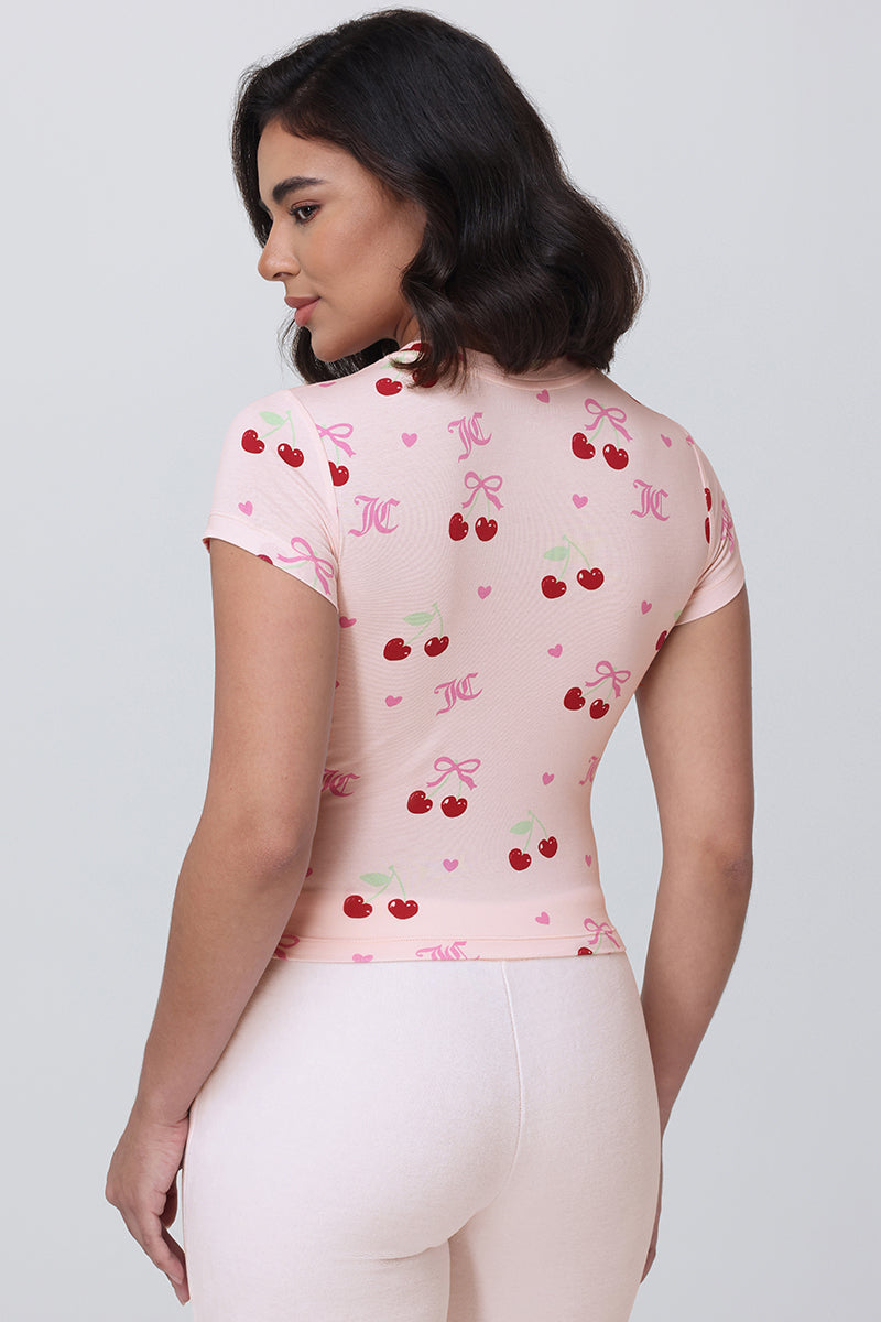 Glam All Over Cherry Baby Tee