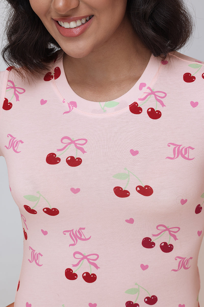 Glam All Over Cherry Baby Tee