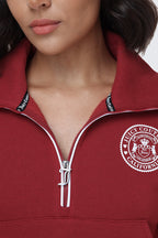 Glam Scottie Fleece Quarter Zip Sweatshirt