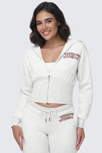 Glam Small Bling Fleece Quarter Zip Hoodie