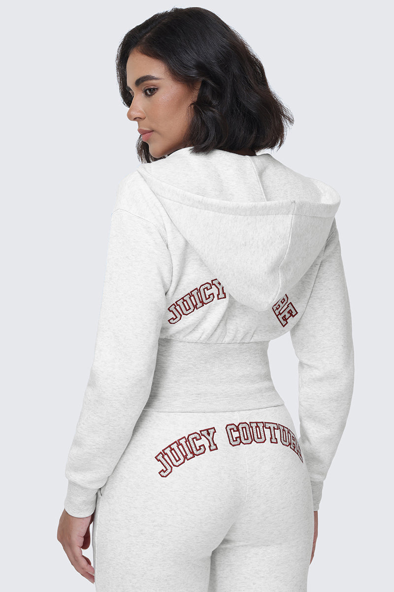 Glam Small Bling Fleece Quarter Zip Hoodie