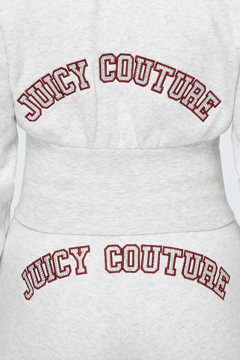 Glam Small Bling Fleece Quarter Zip Hoodie
