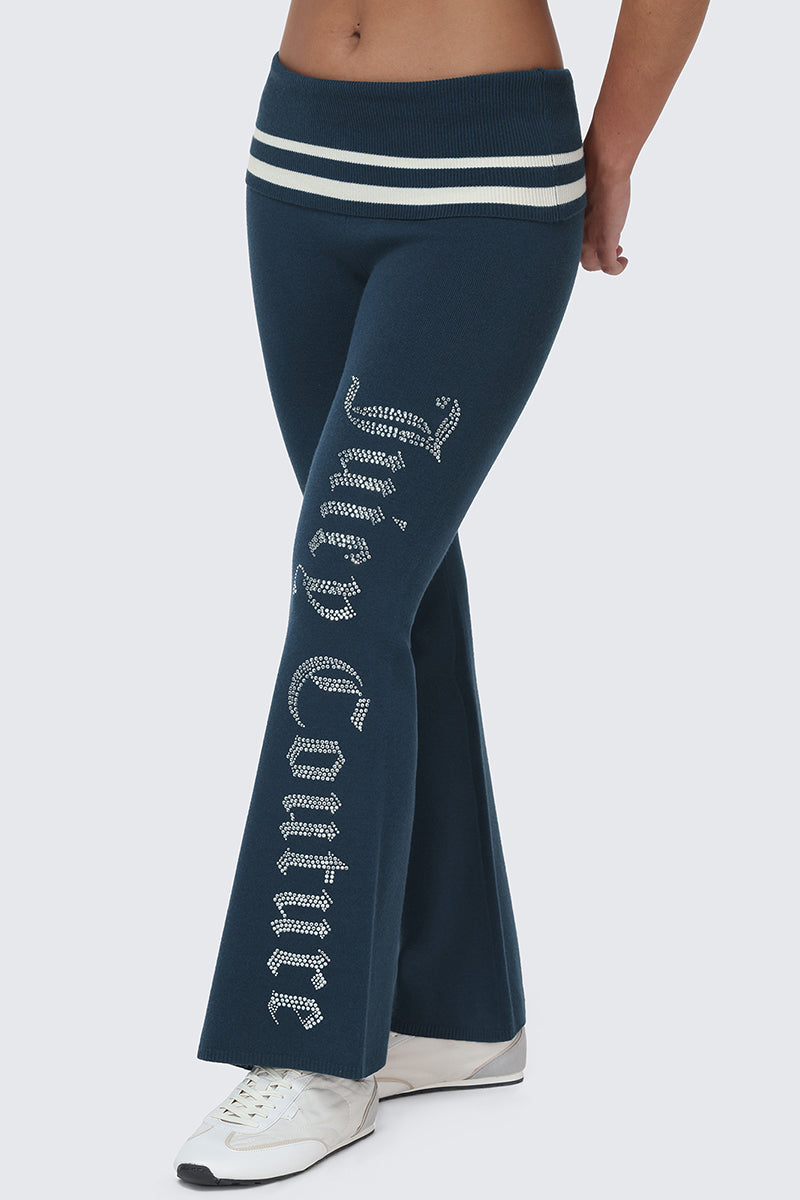 Glam Big Bling Knit Flare Pants