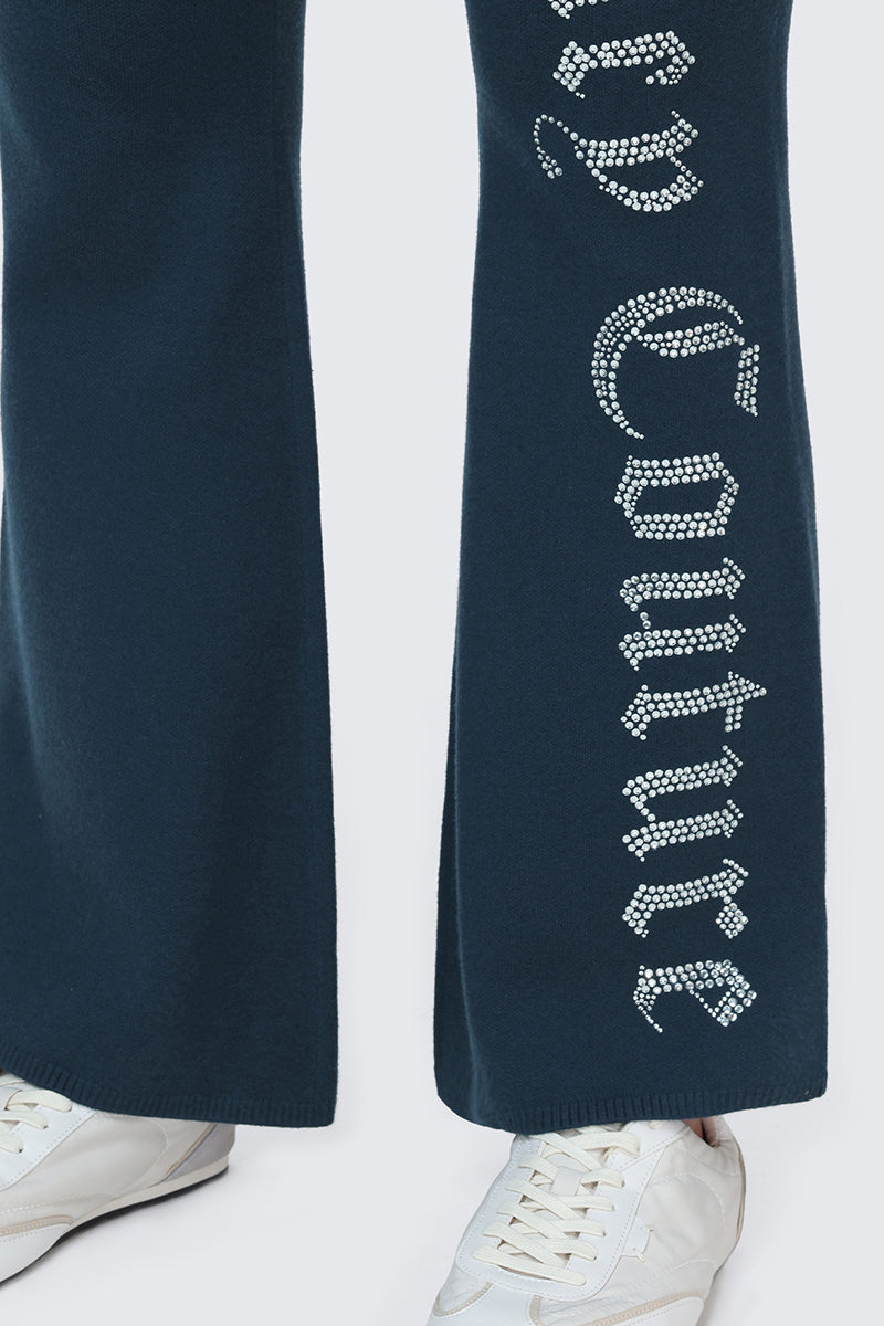 Glam Big Bling Knit Flare Pants