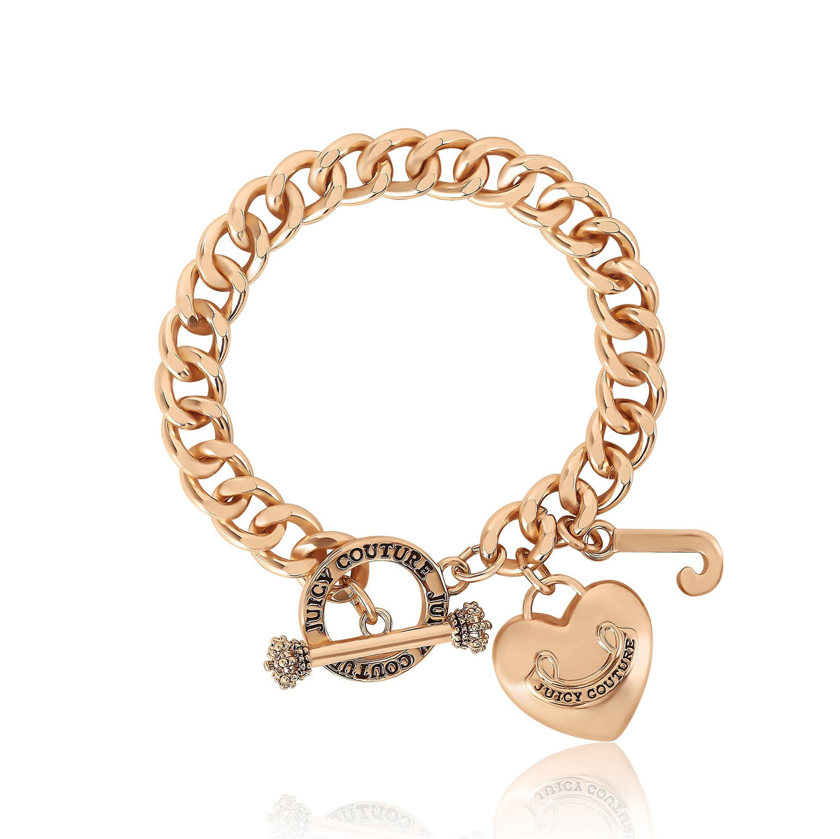 Glam Heart Charm Toggle Bracelet
