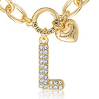 Glam Pavé Initial Charm Bracelet Letter L