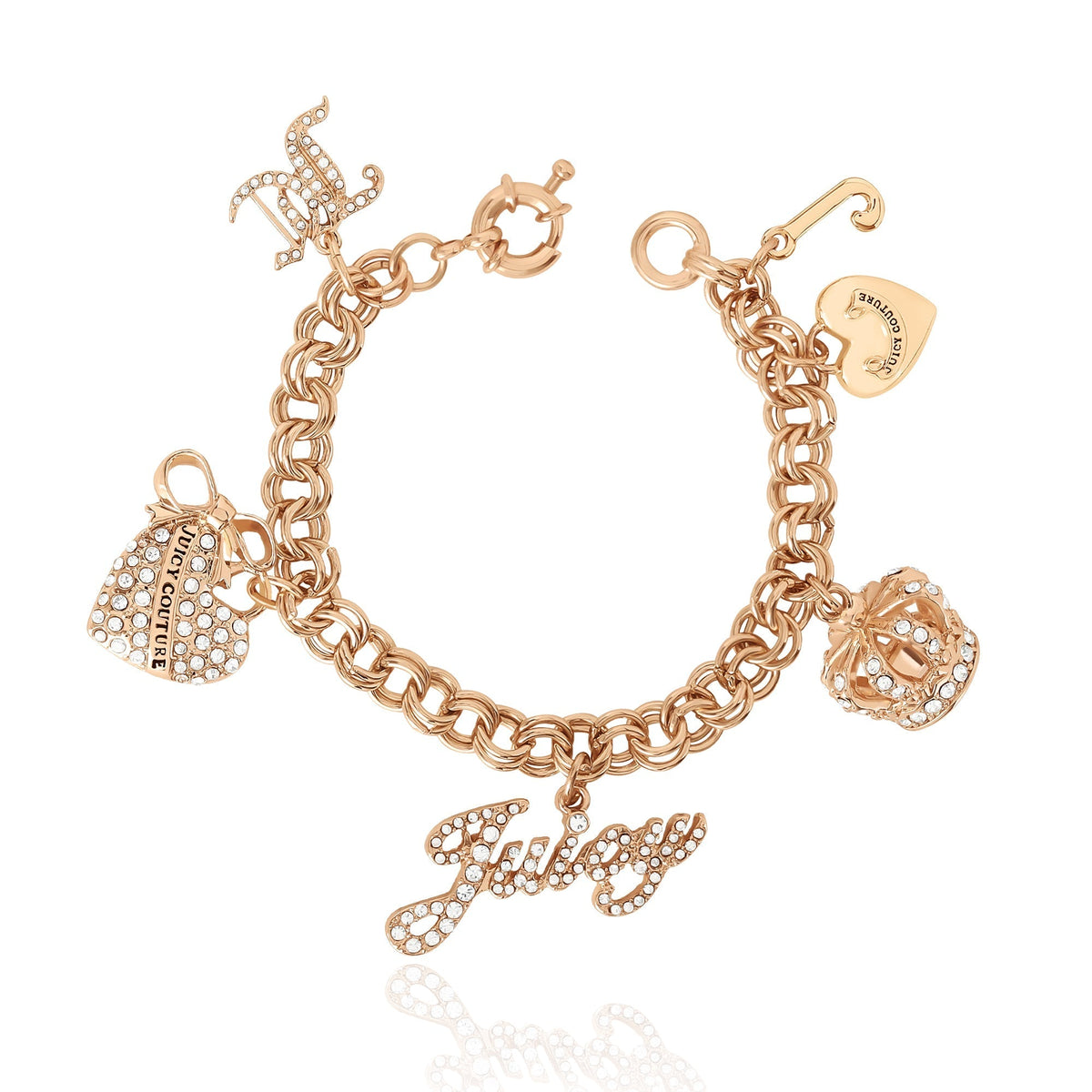 Glam Charm Bracelet with Pave Accents