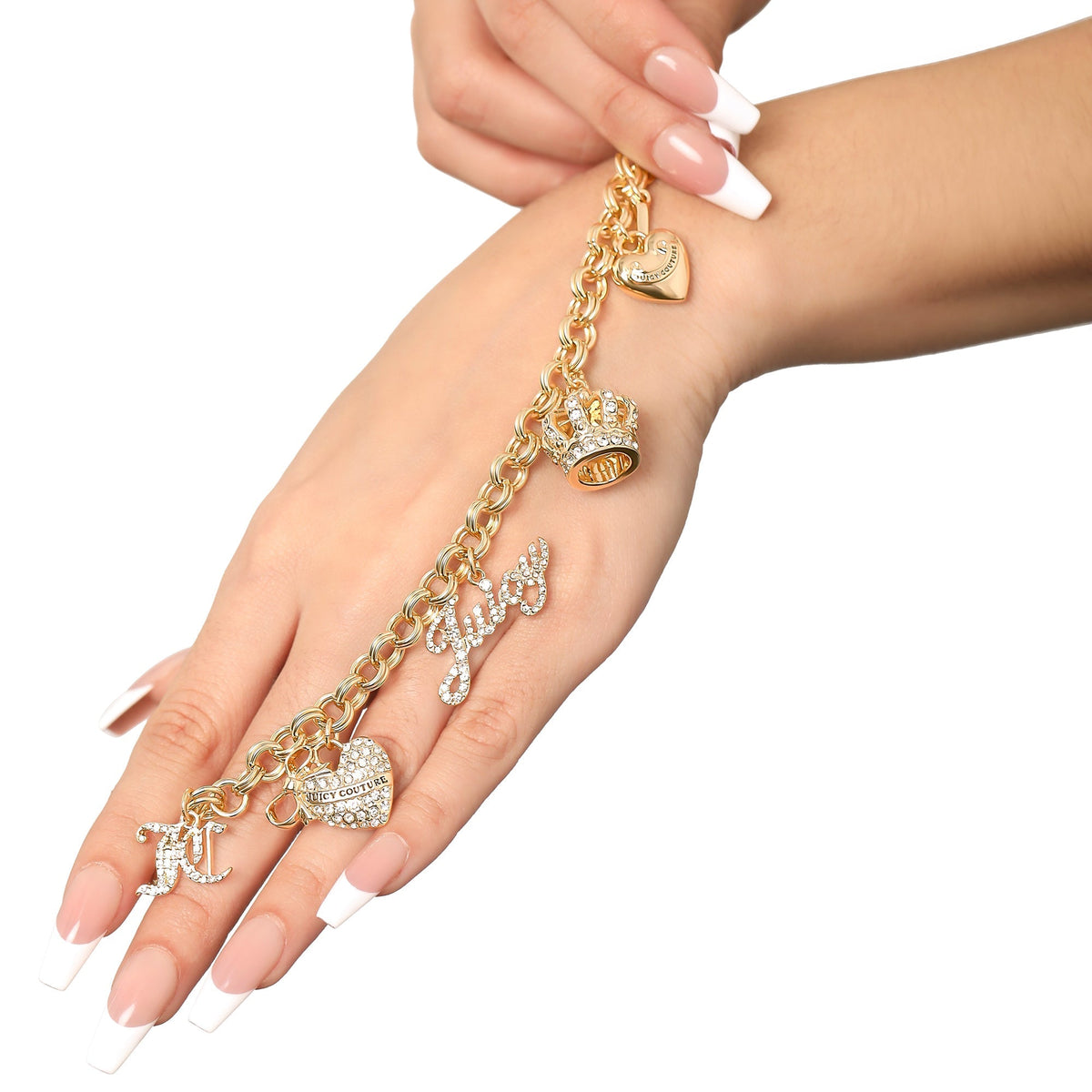 Glam Charm Bracelet with Pave Accents