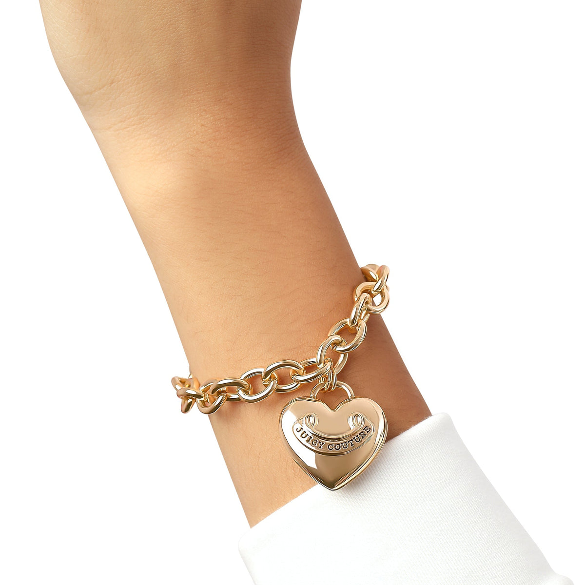 Glam Heart Charm Chain Bracelet