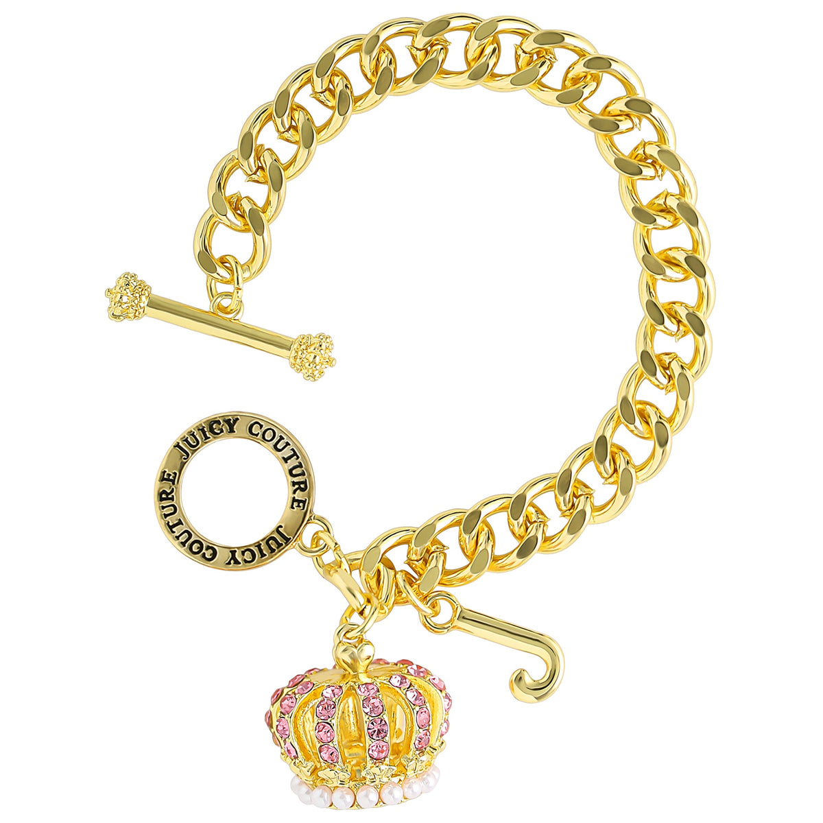 Glam Crown Charm Toggle Bracelet