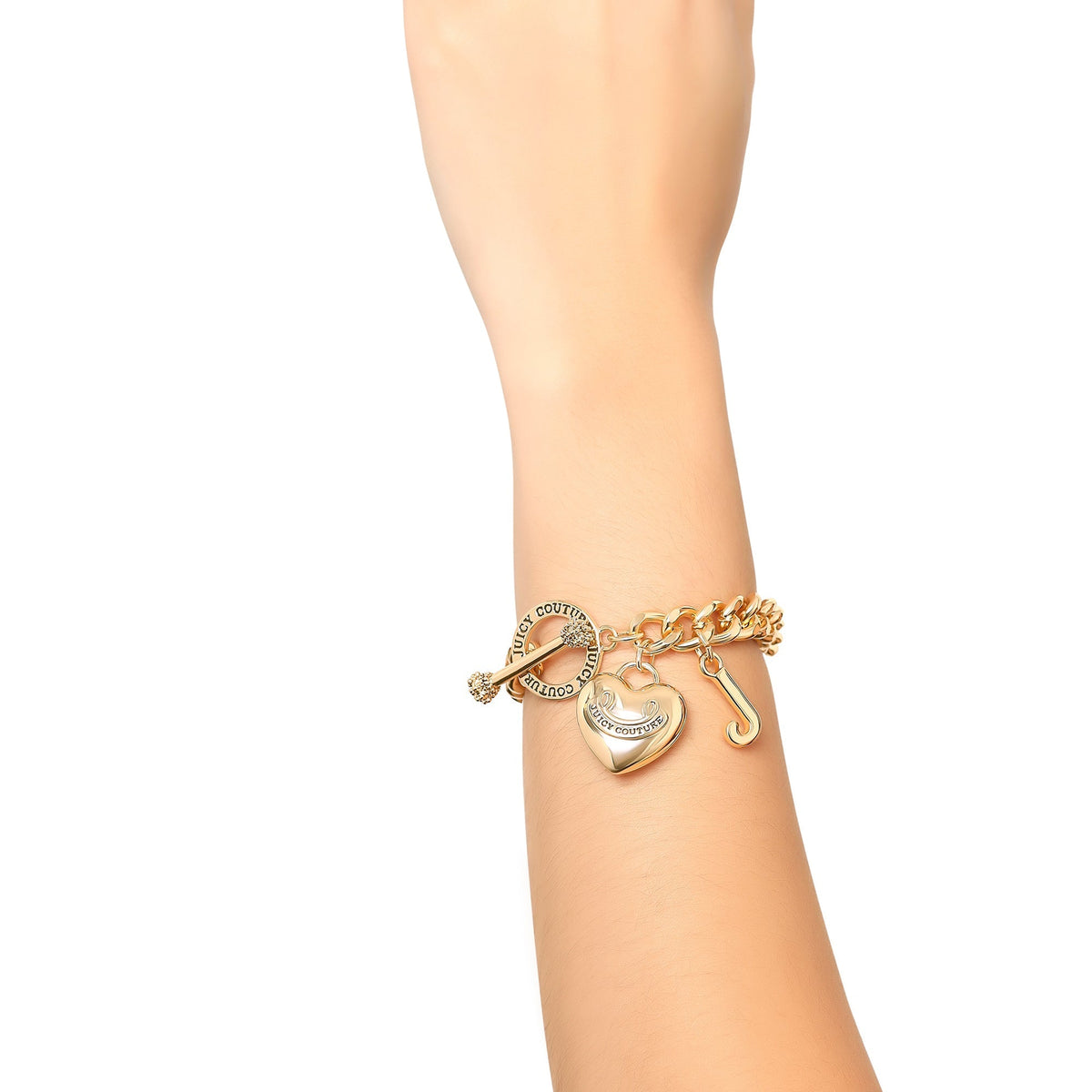 Glam Heart Charm Toggle Bracelet