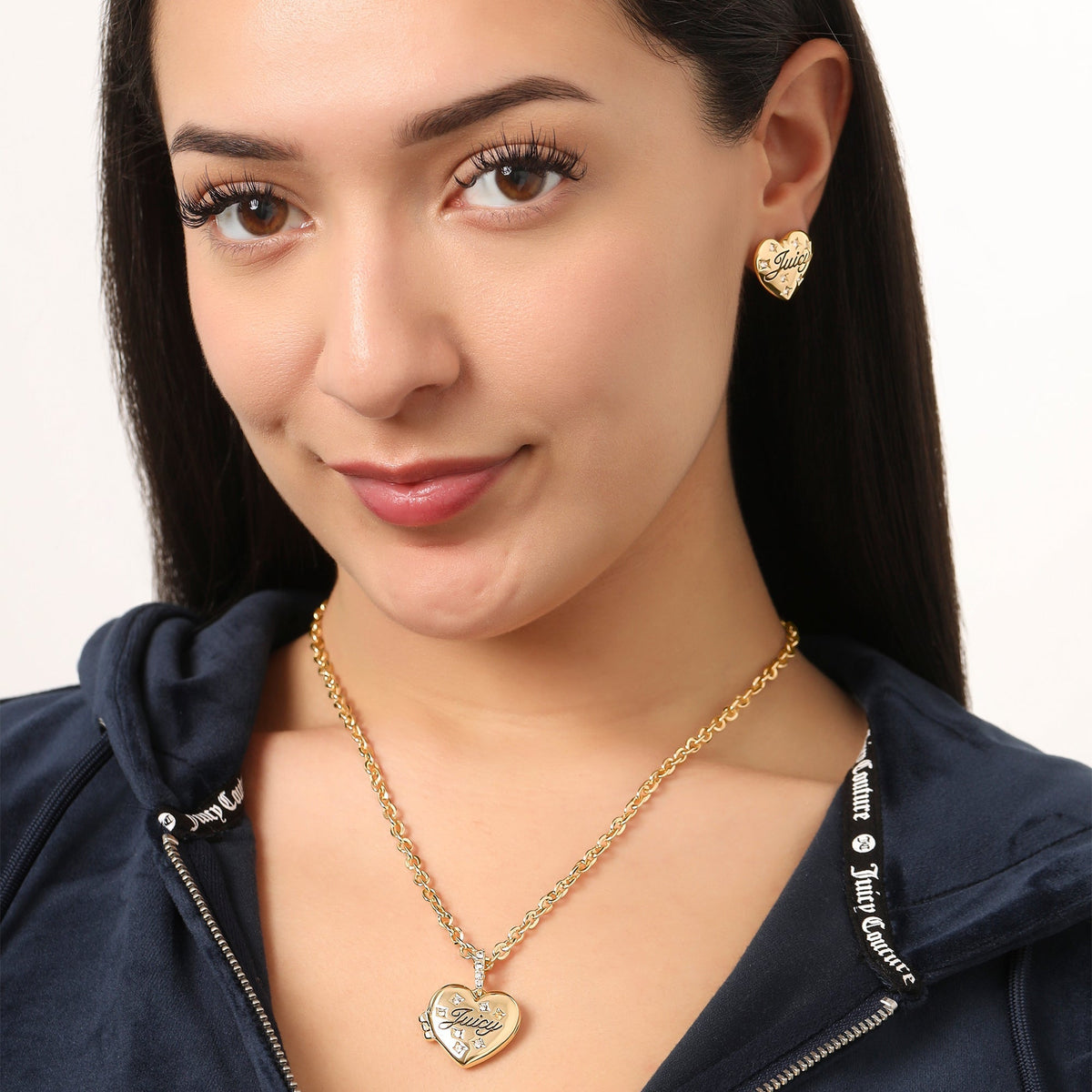 Glam Juicy Crystal-Embellished Heart Stud Earrings