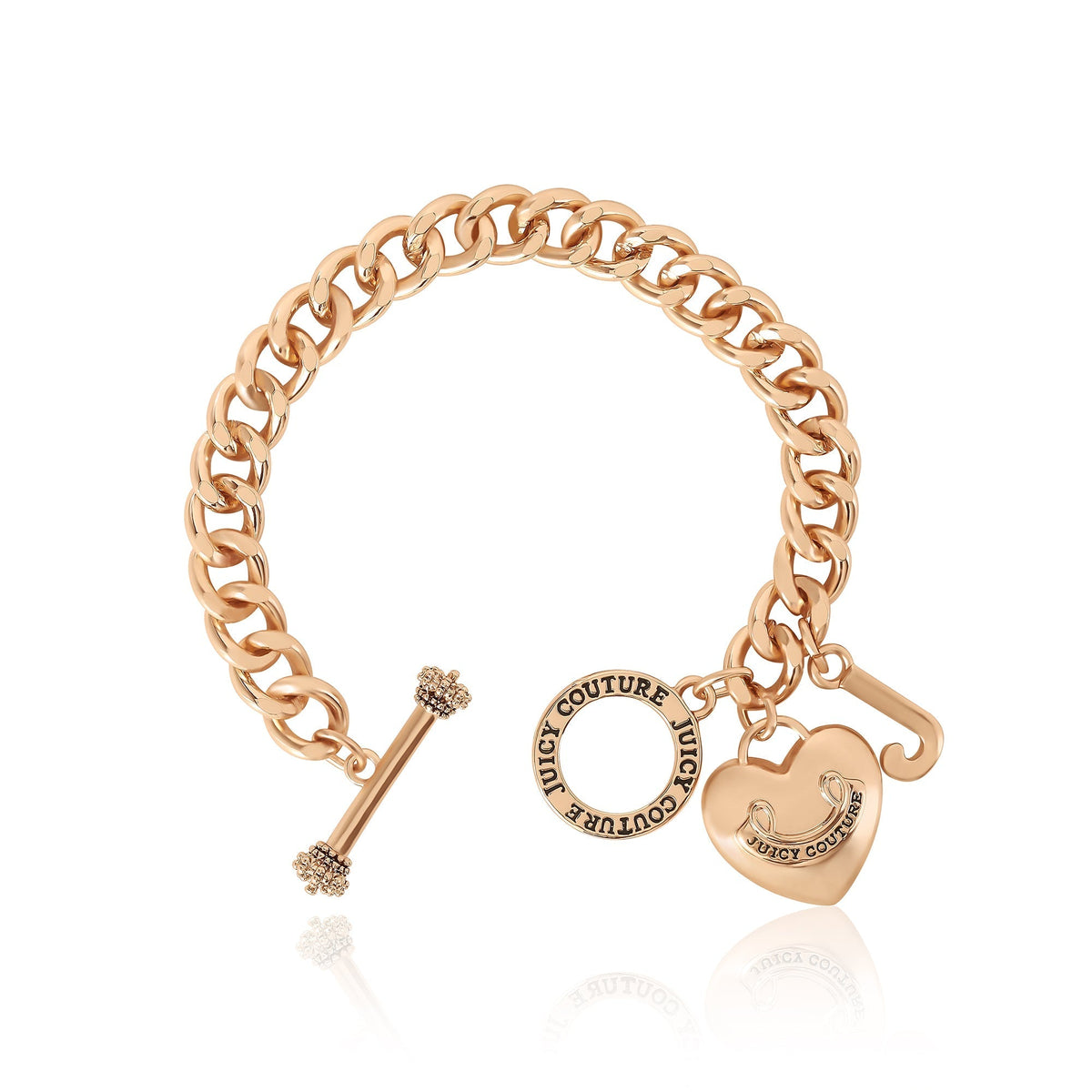 Glam Heart Charm Toggle Bracelet