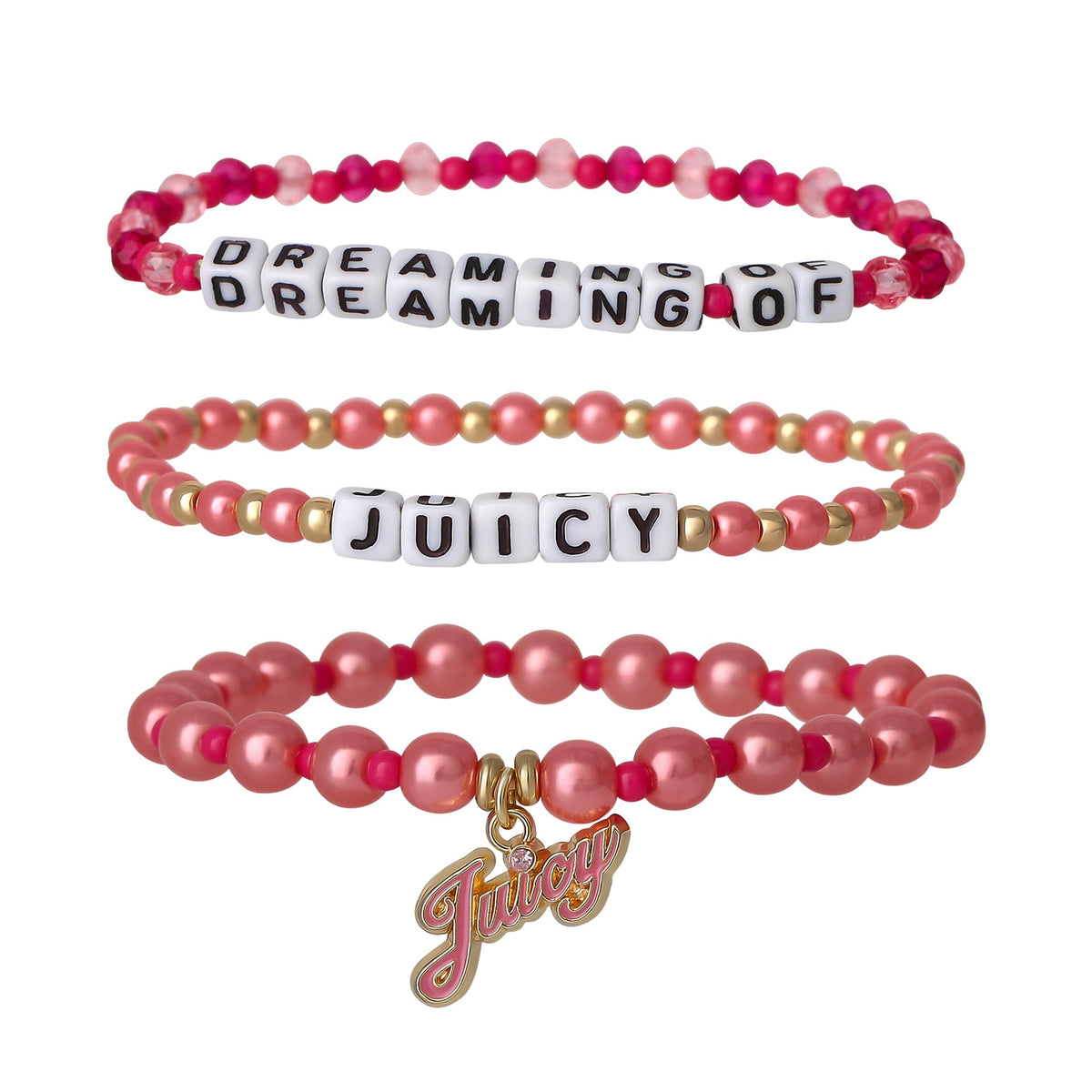 Glam Kids Dreaming of Juicy 3 Piece Stretch Beaded Bracelet Set