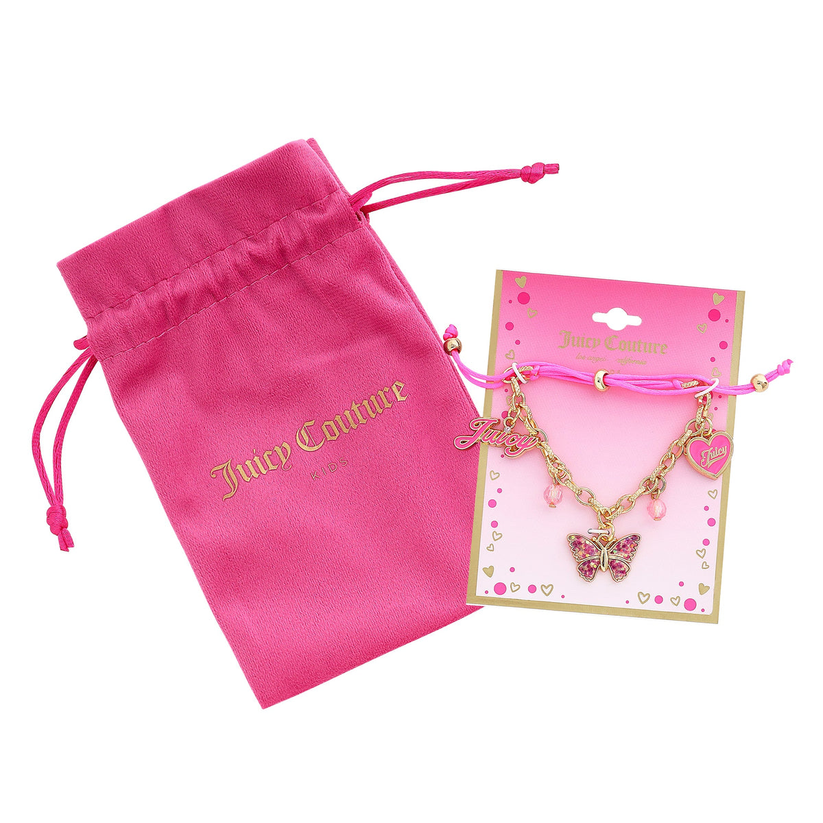 Glam Pink Charm Bracelet