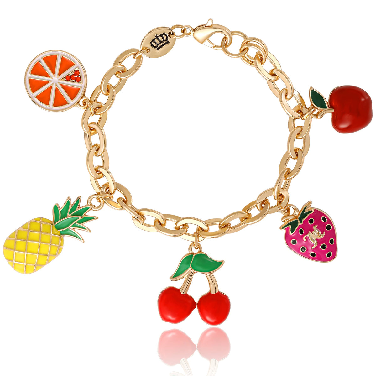 Glam Tropical Fruit Charm Bracelet