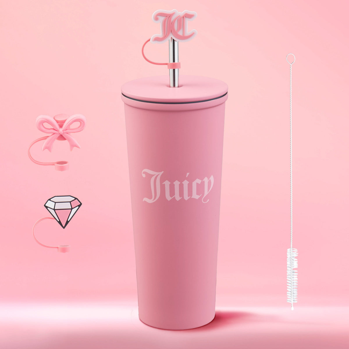 Glam Couture Hydration Stainless Steel Tumbler Cup 6-Piece Set