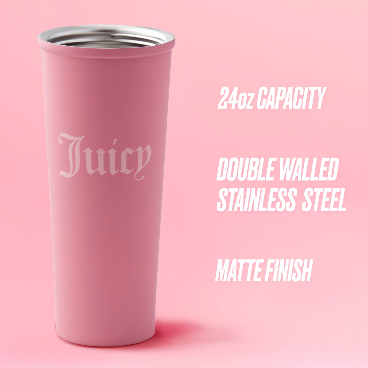 Glam Couture Hydration Stainless Steel Tumbler Cup 6-Piece Set