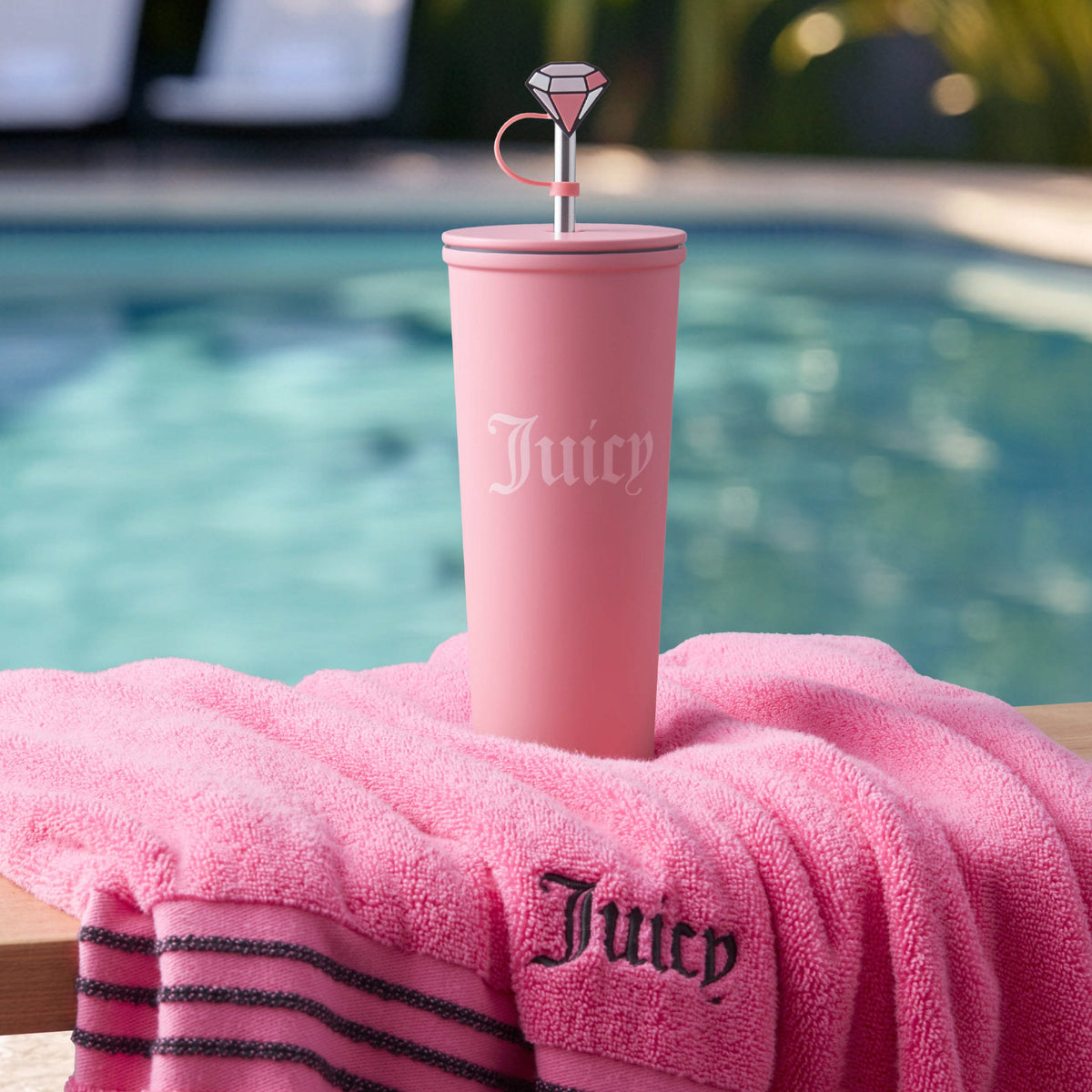Glam Couture Hydration Stainless Steel Tumbler Cup 6-Piece Set