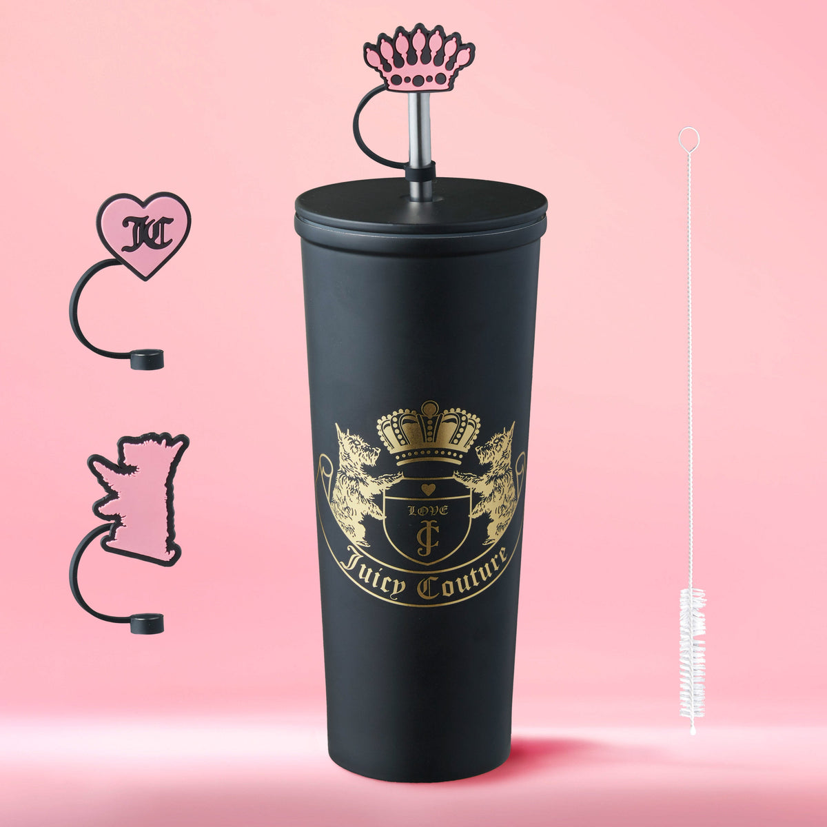 Glam Couture Hydration Stainless Steel Tumbler Cup 6-Piece Set