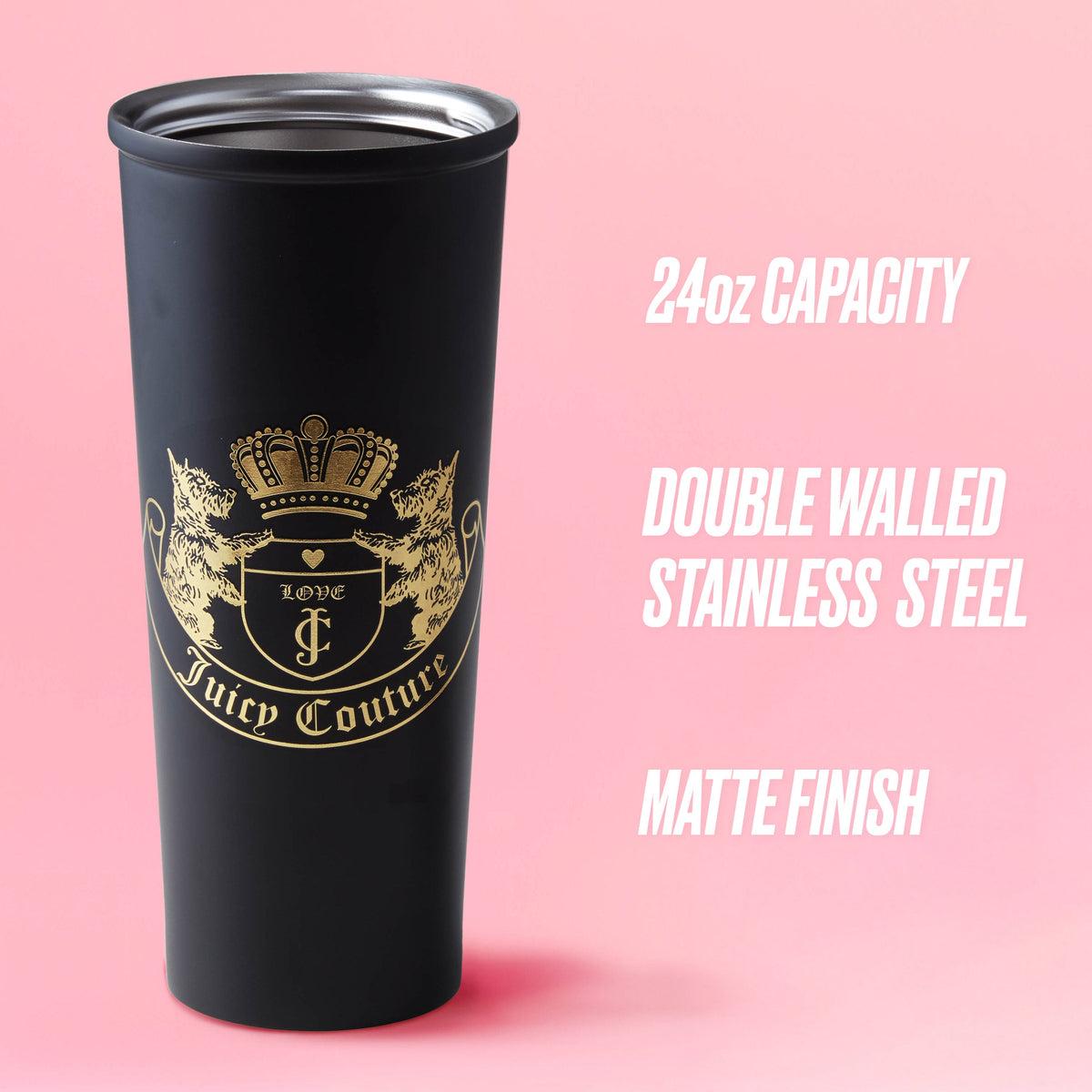 Glam Couture Hydration Stainless Steel Tumbler Cup 6-Piece Set