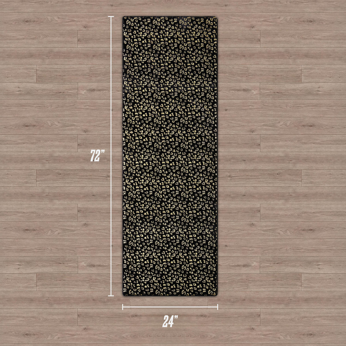 Glam Metallic Leopard Plush Rug 2 x 6